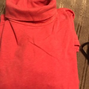 LL Bean long sleeve turtle neck sunlit coral color